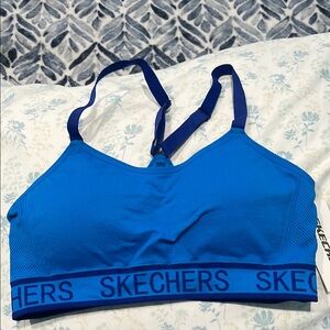 $17 Skechers Blue Sports top with Adjustable Straps and Elastic Band